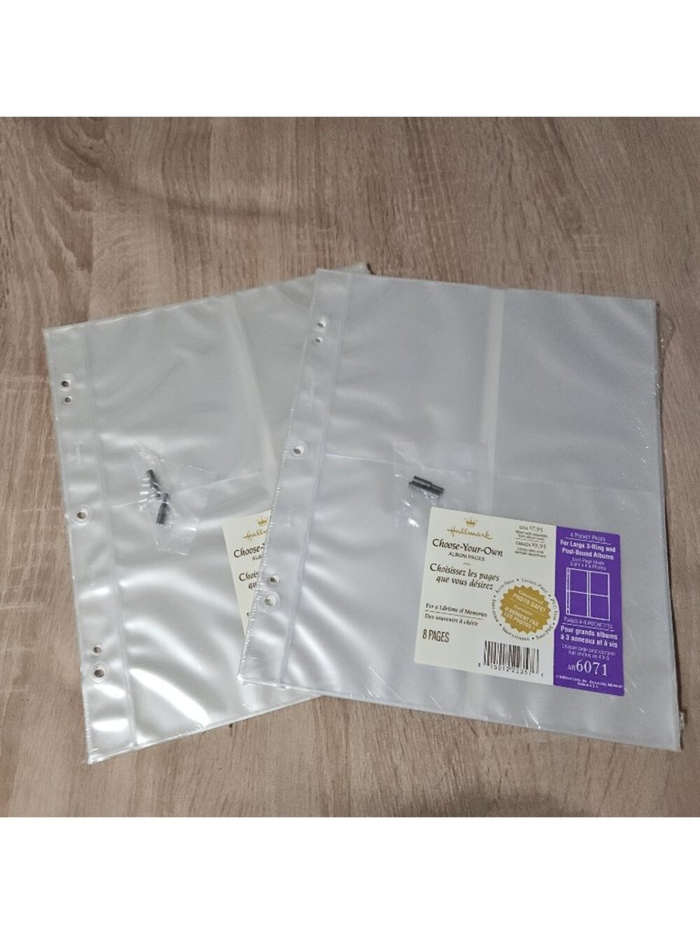 2 Hallmark Album Refill Packs AR6071 for Large Albums ~4 Pocket 8 Pages each